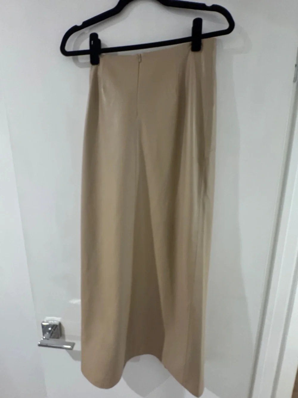 Lamarque Eileen Faux Leather Maxi Skirt Beige NWT Small